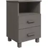 vidaXL Table de chevet HAMAR Gris clair 40x35x62 cm Bois de pin massif