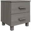 vidaXL Table de chevet HAMAR Gris clair 40x35x44,5 cm Bois pin massif
