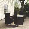 vidaXL Salon d'extérieur 5 pcs avec coussins Résine tressée Noir