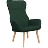 vidaXL Chaise de relaxation Vert foncé Tissu