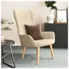 vidaXL Chaise de relaxation Crème Tissu