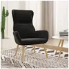 vidaXL Chaise de relaxation Noir Velours
