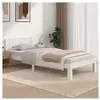 vidaXL Cadre de lit Blanc Bois de pin massif 90x200 cm
