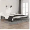 vidaXL Cadre de lit Gris Bois de pin massif 200x200 cm