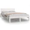 vidaXL Cadre de lit Blanc Bois de pin massif 120x200 cm