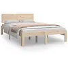 vidaXL Cadre de lit bois massif 120x190 cm petit double