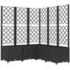 vidaXL Jardinière avec treillis Noir 120x120x136 cm PP