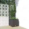 vidaXL Jardinière avec treillis Noir 40x40x136 cm PP