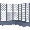 vidaXL Jardinière avec treillis Gris foncé 120x120x121,5 cm PP