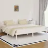vidaXL Cadre de lit Bois massif de pin 200x200 cm Blanc