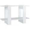 vidaXL Bibliothèque/Séparateur de pièce Blanc brillant 80x30x51 cm