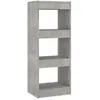 vidaXL Bibliothèque/Séparateur de pièce Gris béton 40x30x103 cm