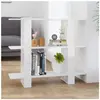 vidaXL Bibliothèque/Séparateur de pièce Blanc brillant 100x30x87 cm