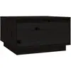 vidaXL Table basse Noir 55x56x32 cm Bois massif de pin