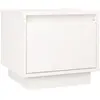 vidaXL Table de chevet Blanc 35x34x32 cm Bois de pin solide