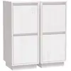 vidaXL Buffets 2 pcs Blanc 31,5x34x75 cm Bois massif de pin