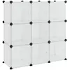 vidaXL Cubes de rangement 9 pcs avec portes Transparent PP