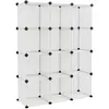 vidaXL Cubes de rangement 12 pcs Transparent PP