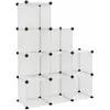 vidaXL Cubes de rangement 9 pcs Transparent PP