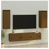 vidaXL Armoires murales 2pcs Marron miel 30x30x80cm Bois de pin massif