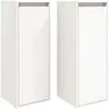 vidaXL Armoires murales 2 pcs Blanc 30x30x80 cm Bois de pin massif