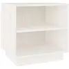 vidaXL Table de chevet Blanc 40x34x40 cm Bois de pin solide
