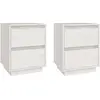 vidaXL Tables de chevet 2 pcs Blanc 40x35x50 cm Bois de pin solide