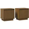 vidaXL Tables de chevet 2pcs Marron miel 40x30x40cm Bois de pin solide