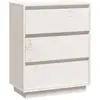vidaXL Buffet Blanc 60x34x75 cm Bois massif de pin