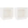 vidaXL Tables de chevet 2 pcs Blanc 40x30x40 cm Bois de pin solide