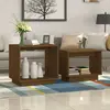 vidaXL Tables basses gigognes 2 pcs Marron miel Bois de pin massif