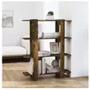 vidaXL Bibliothèque/Séparateur de pièce Chêne fumé 100x30x123,5 cm