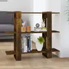 vidaXL Bibliothèque/Séparateur de pièce Chêne fumé 100x30x87 cm