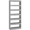 vidaXL Bibliothèque de séparation Gris béton 80x30x198 cm Aggloméré