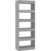 vidaXL Bibliothèque/Séparateur de pièce Gris béton 60x30x166 cm