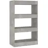 vidaXL Bibliothèque/Séparateur pièce Gris béton 60x30x103 cm Aggloméré