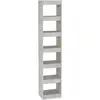 vidaXL Bibliothèque/Séparateur de pièce Gris béton 40x30x198 cm