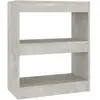 vidaXL Bibliothèque/Séparateur de pièce Gris béton 60x30x72 cm