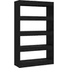 vidaXL Bibliothèque/Séparateur de pièce Noir 80x30x135 cm Aggloméré