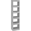 vidaXL Bibliothèque/Séparateur de pièce Gris béton 40x30x166 cm