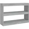 vidaXL Bibliothèque/Séparateur de pièce Sonoma gris 100x30x72 cm