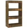 vidaXL Bibliothèque/Séparateur de pièce Chêne fumé 60x30x103 cm