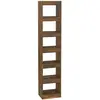 vidaXL Bibliothèque/Séparateur de pièce Chêne fumé 40x30x198 cm