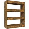 vidaXL Bibliothèque/Cloison Chêne fumé 80x30x103 cm Bois ingénierie