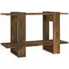 vidaXL Bibliothèque/Séparateur de pièce Chêne fumé 80x30x51 cm