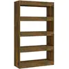 vidaXL Bibliothèque/Séparateur de pièce Chêne fumé 80x30x135 cm