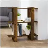 vidaXL Bibliothèque/Séparateur de pièce Chêne fumé 80x30x87 cm