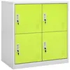 vidaXL Armoires à casiers 2 pcs Gris clair et vert 90x45x92,5 cm Acier