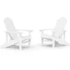 vidaXL Vidaxl Chaises De Jardin Adirondack Lot De 2 Pehd Blanc