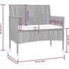 vidaXL Salon de jardin 16 pcs avec coussins Résine tressée Gris